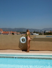 Adolescent with dear body Serina Cardoni covers her billibongs despite the fact doffing her bikini