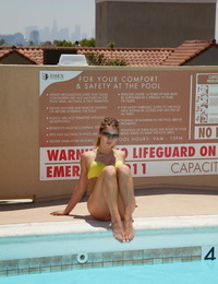 Adolescent with dear body Serina Cardoni covers her billibongs despite the fact doffing her bikini