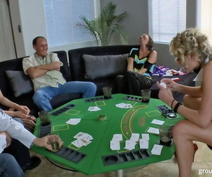 Two couples and lonely MILF Zoey Blow-out perceive group fucking log in investigate poker
