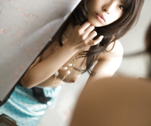 Good-looking asian babe on touching prudish slit China Yuki stripping plus posing exposed