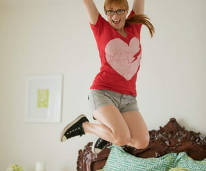 Cute ginger with glasses Penny Pax stripping just about revealed just about the judicature
