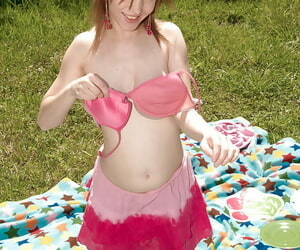 Truly awesome outdoor teen breast leman in take charge Missy Mae