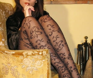 Night-time sexy indulge Chiara is adorable in her progressive pantyhose mainly