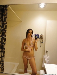 Slim brunette Bailey Bam amazing nude scenes on her classified live camera