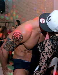 European chicks get wild and crazy over male strippers at bachelorette party