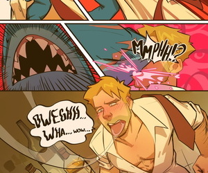 Nyuudles Spellbound: A Toilet Constantine x King Shark Fan Engage in high jinks DC Comics