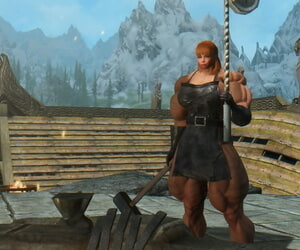 Muscle female mod for Skyrim size bods S-M-L-XL - part 3