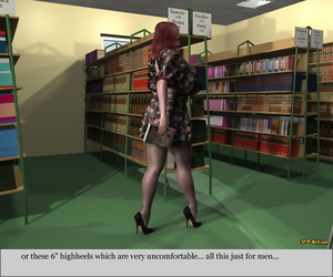 3darlings model Nadia w ręce w biblioteka