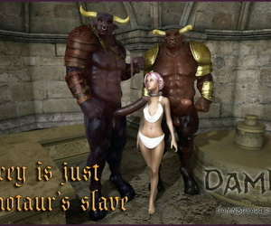 Damn3d Lacey is just a Minotaurs Slave