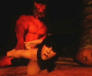 My Skyrim Satan kajiit and girl - part 3