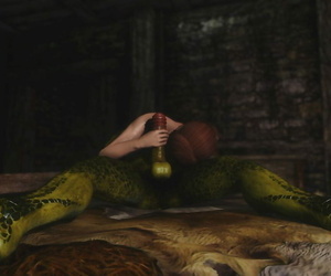Skyrim Dragon-Whore and Argonian - ornament 3