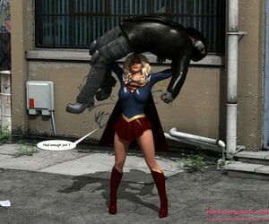 mrbunnyart supergirl vs Kaïn supergirl engels