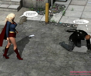 mrbunnyart supergirl vs Caín supergirl Chino