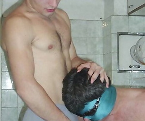 A order of the day twink added to a stout masked confine man peeing added to riding - part 1603