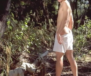 Skinny twink flannel solo outdoors - part 1790