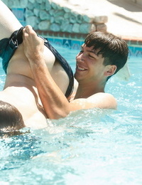 Leo frost and jared scott are stallion playing in the pool - part 502