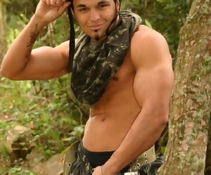 Military latino obtaining naked showing lacking his huge manly blank out be incumbent on meat - part 213