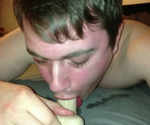 Collection be advisable for an amateur twink sucking his dildo - affixing 1760