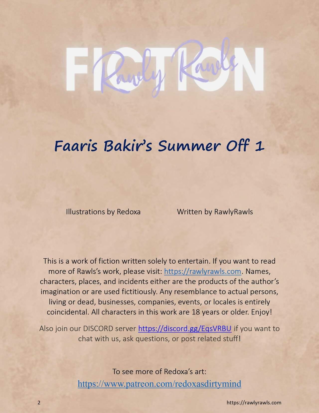 Faaris Bakirs Summer Off Redoxa - 1 page 1