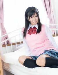 Japanese schoolgirl Juri Haruka gets her virgin pussy nailed and creampied