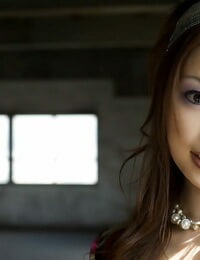 Caliente Culo asiático adolescente Risa Kasumi exponer su Hermosa Tetas y tapizados Coño