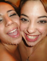 Youthfull Latina hoes Gigi Rivera & Rosalie Ruiz give huge dick oral hookup together