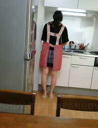 Japanese housewife Mizuho Yamashiro blows and pounds her guy when he gets home