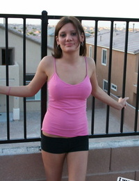Solo woman Kate Crush takes off bare on the balcony of condo elaborate