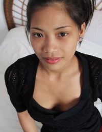 Slender Filipina chick Franciska strips before suffering bap fondling
