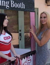 Astounding chick Sandy Dream invited horny cheerleader Jenna Reid at home