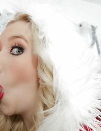 Horny Christmas teen Harley Q is getting jizz in her enrapture gullet