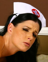 Molten nurse India Summer cures her captured patient immediately with a suck off & peek