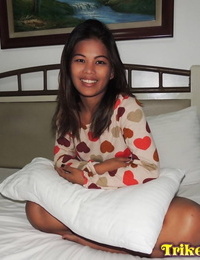 сексуальная Филиппинки девушка Венди Утечки Сперма от ее киска после Секс с а турист