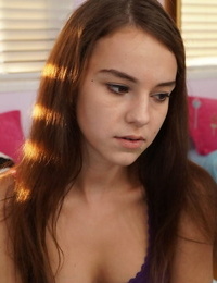 Adorable teen Ellie Eilish exposes her tiny bosom and blows boyfriends shaft