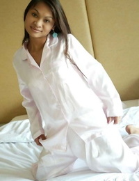 Asian model tailynn wears cute pajamas in sofa - part 690