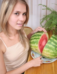 Cheeky teenage with watermelon - part 279