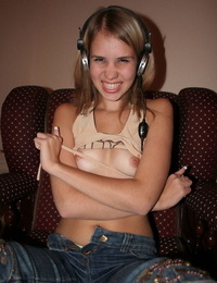Listening to music nude - part 152