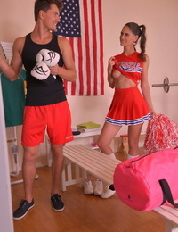 American cheerleader lana seymour entices a boxer in the locker backsides - part 360