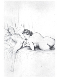 erotische Vintage Zeichnung