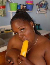 Fatty mature seized Subrina plays with her lovely yellow sextoy