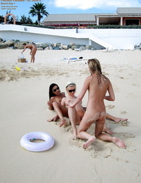 裸 アマチュア 代 babes に サングラス 有 一部の 楽しみ 月 の ビーチ