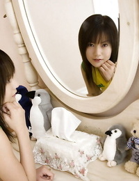 Милые Азии Студентка с Большой сиськи Рина Himesaki зачистки офф ее Одежда