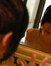 Sexy asian babe Saki Ninomiya showcasing her perky tits and unshaven cunt