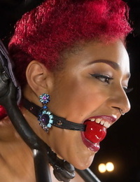 Ebony chick Daisy Ducati pisses herself while being tantalized and humiliated