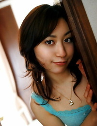 Diminutive asian stunner with S/M pussy Momo Yoshizawa posing in undergarments
