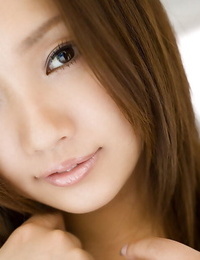 Ravishing asian teenager stunner Rika Aiuchi exposing her fat knockers and S/M beaver