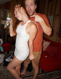 Natural redhead Alex Tanner hooks up with Ryan Madison after bikini removal