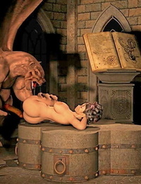 Horny 3d evil monster with huge cocks fucking pretty ladies in all of their holes - part 259