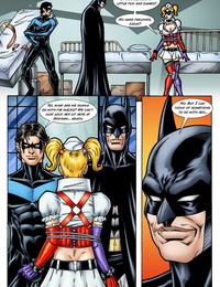 Batman And Nightwing Discipline Harley Qâ€¦