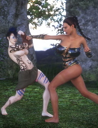 supert – cavegirl Zoey vs. savaşçı Krissy